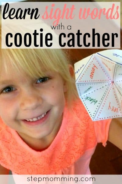 Learning Sight Words with a Cootie Catcher / Fortune Teller