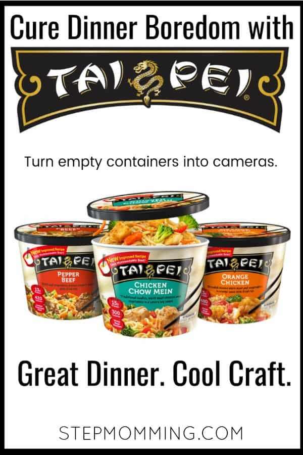 DIY Cameras using empty Tai Pei Food containers