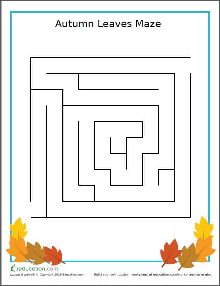 Fun & Free Printable Autumn Worksheets - Learning Beyond the Classroom